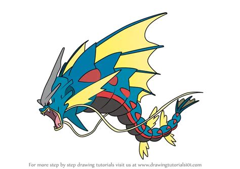 how to draw mega pokemon|How to Draw Mega Gyarados from Pokemon .